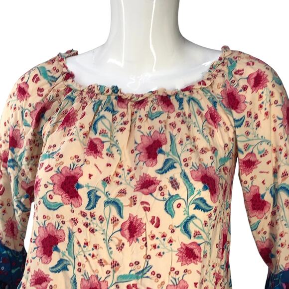 Andree By Unit Womens Size S Top Give You My All Blouse Off The Shoulder Floral - Picture 2 of 14